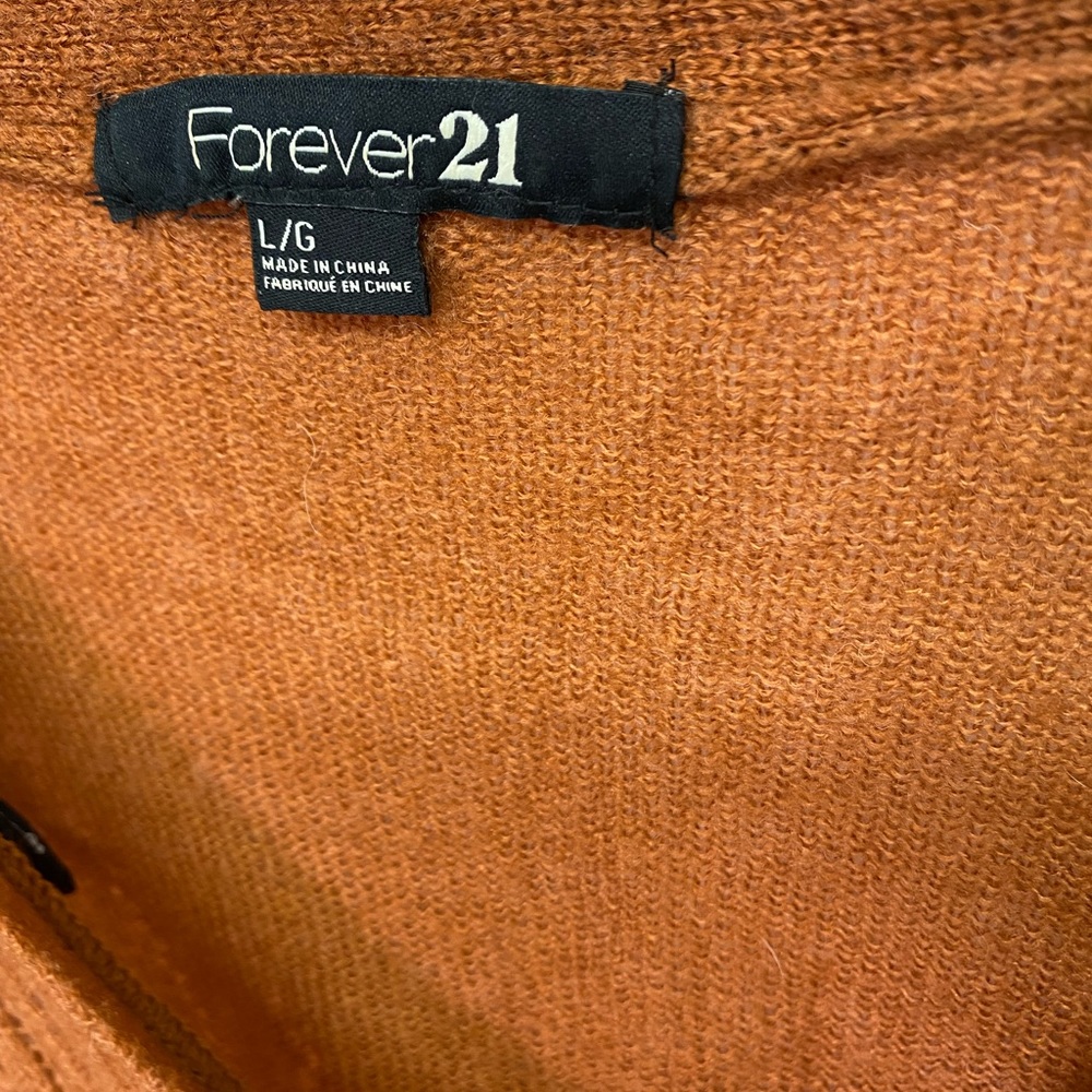 Rust Color Lightweight Granny Cardigan - Picture 3 of 5